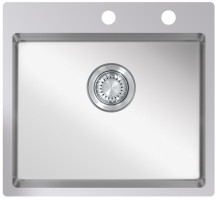 StrongSinks S3 Sink Duna 500, size 500 x 505 mm stainless steel with eccentric