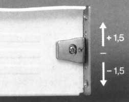 FGV slide with side panel H53/350 mm white