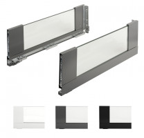 Strongmax 18 Glass Drawer Side H185/450Mm, White, Set