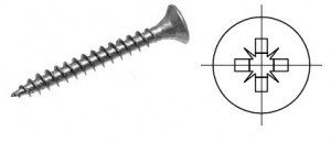 StrongFix Screw PZ 3x16 with countersunk head white zinc PZ1