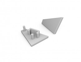 StrongLumio end parts for Corner 10 profile gen2 grey (pair)