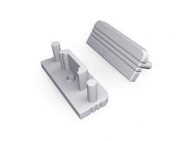 StrongLumio end parts for profile Surface 10 gen2 grey (pair)