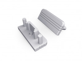 StrongLumio end caps for profile Surface 10 gen2, grey, (pair)