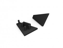 StrongLumio end caps for profile Corner 10 gen2, black, (pair)