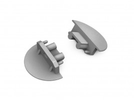 StrongLumio end caps for strip Groove 10 gen2 grey round (pair)