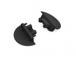StrongLumio end caps for profile Groove 10 gen2, round, black, (pair)