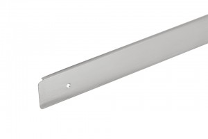 End strip for worktop 38 stainless steel right