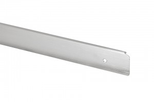 Finishing bar for worktop 38 stainless steel left