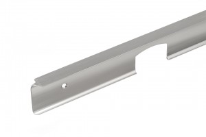 Corner connecting strip for worktop 38 stainless steel L/P