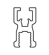 SISCO 980A mounting rail aluminum 2m