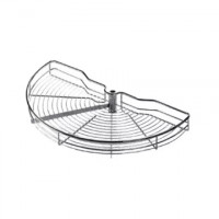 KES 260545 carousel 180° all-wire shelves 900mm 1/2 circle chrome