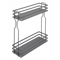 StrongWire double basket side200mm dark grey