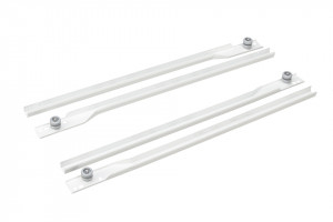 StrongWire roller slides for Roller baskets for cabinet 16mm white