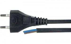 Flexo cord with free end 2 x 0.75mm 5m black