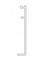 TERNO Solo Vetro cover profile of the upper line 2730/N 6m black