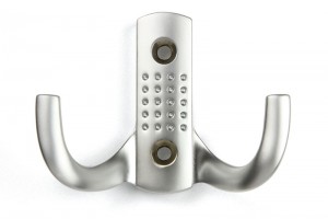 Entry Hook-Darec E satin chrome + screws