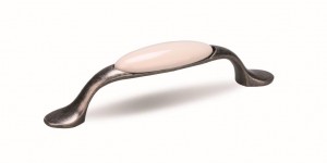 TULIP Handle Gipa 96 nickel patina/porcelain white + screws