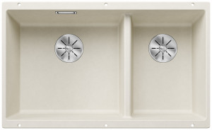 BLANCO 527167 Sink Subline 430/270-U white soft InFino manual Silgranit PuraDur