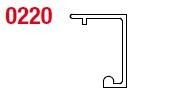 SISCO 0220 top rail aluminum single 3000mm