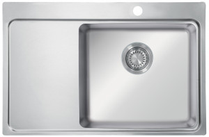 StrongSinks S3 Sink Nida 787, 787 x 520 mm stainl. steel, hand drain on the left