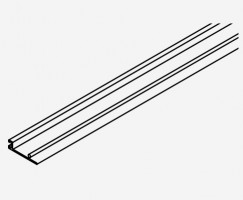 HAWA 057.3085.250 Porta 100 GW/GWF facade profile 2.5m anodized