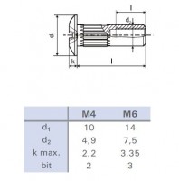 StrongFix Connecting fittings nut M6x30mm  Ni