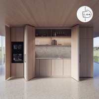K-HAWA Folding Concepta III 20 Pull, left version, 1200 - 2200 mm, silver