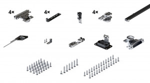 HAWA 31507 Folding Concepta III 25 Pull basic set, 1900 - 2700 mm
