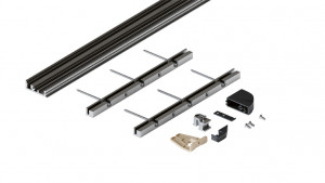 HAWA 52089 Folding Concepta III, base profile set, 2 doors, alum. anodized