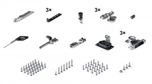 HAWA 31504 Folding Concepta III 20 Push basic set, 1200 - 2200 mm