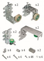 SEVROLL 10227-SV Eden fittings set for two doors