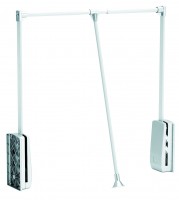 StrongWire Tiltable wardrobe rod 690-1240mm white/chrome