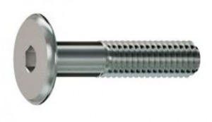 Furniture connecting screw M6x20 zinc white flat head 15mm