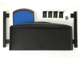 Keyboard drawer with slide and a mouse pad