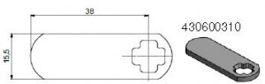 LEHMANN Bolt 310 straight for lock 60, 61 and 71 nickel