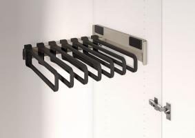 KES Conero side drawer for trousers, 475, 7 hangers, Champagne gold
