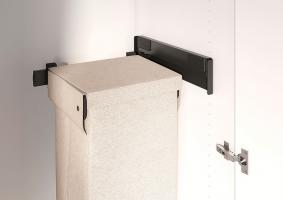 KES Conero side pull-out laundry basket, 475, black