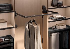 K-KES Conero sklopná tyč 625-808mm, 12kg černá + zásuvka 168/475 + větrovka L