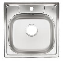 StrongSinks S1 Eko Sink stainless steel satin/top brush. 488x488,top inst.