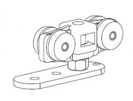 TERNO upper trolley art. S.1137-BR 30 - 40kg/1 wing