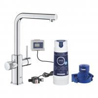 GROHE 30591000 Tap Blue Pure Minta starter set with lift. aerator, chrome