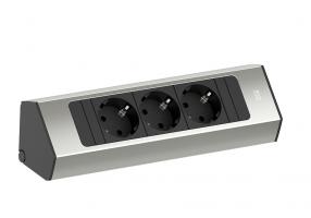 BACHMANN 932.000 Casia 2 , 3x230V, stainless steek look Schuko