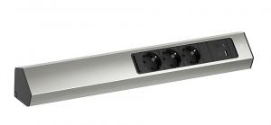 BACHMANN 932.006 Casia 2, 3x230V + 1xUSB A/C stainless steel look schuko
