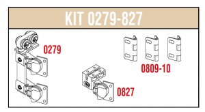 SISCO 279-827 fittings for folding doors - 2 leaves
