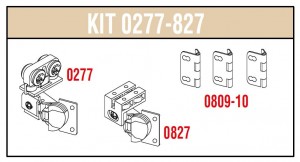 SISCO 277-827 fittings set for folding doors - 2 leaves