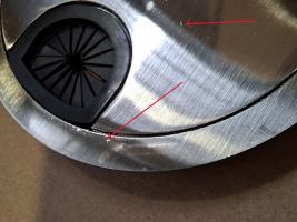 STRONG Cable bushing steel 80mm brushed steel
