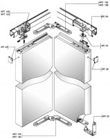 SISCO interior folding doors 1000mm 123PB2