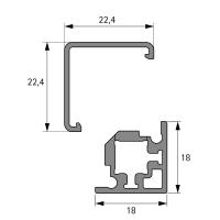 HETTICH 9360731 FurnSpin Cadro vertikální profily sada černá 3000 mm