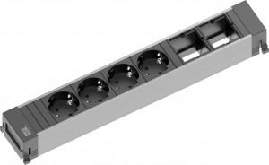 BACHMANN 916.030 Power Frame 4x Schuko, 2x user module