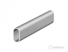 SEVROLL Linea wardrobe rod oval 3m silver